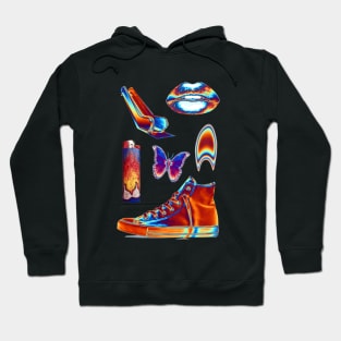 High Contrast Holo Print Hoodie